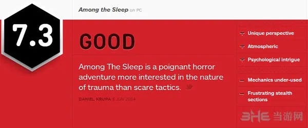 睡梦之中获IGN7.3中评 游戏机制有