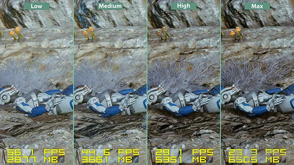 质量效应仙女座各等级画面帧数对比3(gonglue1.com)