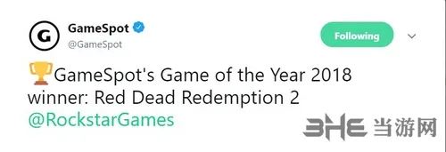 《荒野大镖客2》获Gamespot年度最