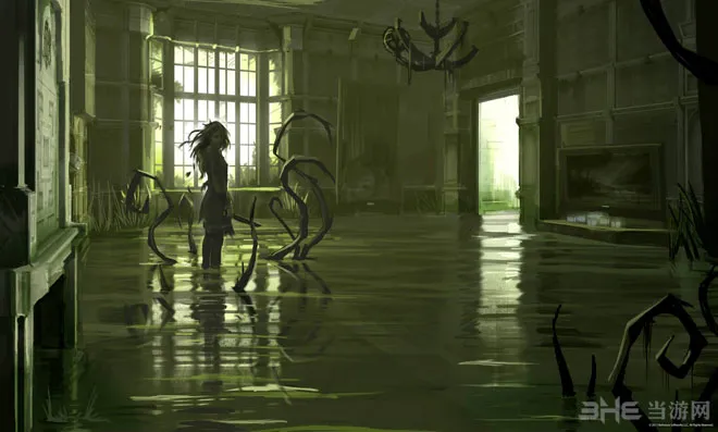 耻辱游戏最新DLC艺术原图发放 女孩无助凝望废弃庄园