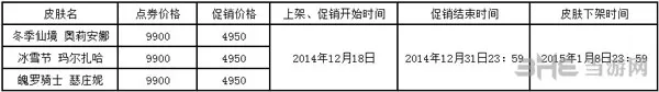 英雄联盟2014冰雪节活动网址 限定皮肤半折等你拿