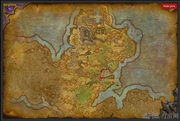 魔兽世界6.0德拉诺之王可拾取要塞资源地图坐标位置