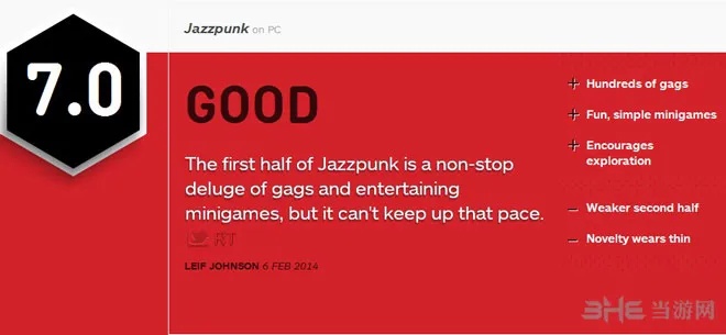 爵士朋克获IGN7.0好评 幽默风趣的