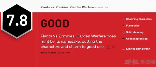 植物大战僵尸花园战争获IGN7.8好评 有趣的模式值得体验
