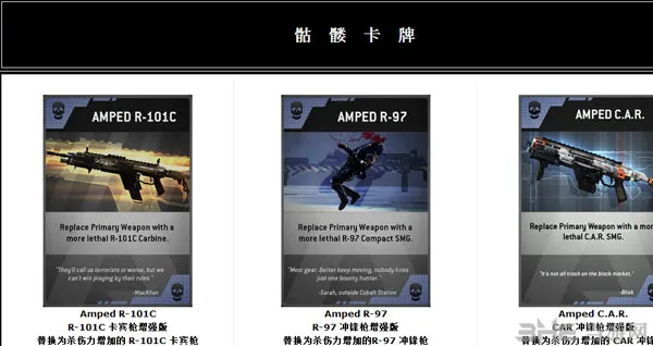 泰坦陨落全卡片资料大全 全武器卡片系统介绍