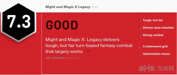 魔法门10传承获IGN7.3中评 系统优