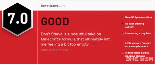 饥荒IGN评分7.0佳评 我的世界漂亮改版