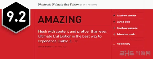 暗黑破坏神3终极邪恶版获IGN9.2好评 再次超越自己