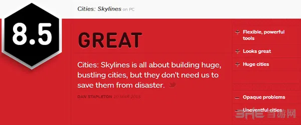 城市天际线获IGN8.5好评 喧嚣的城