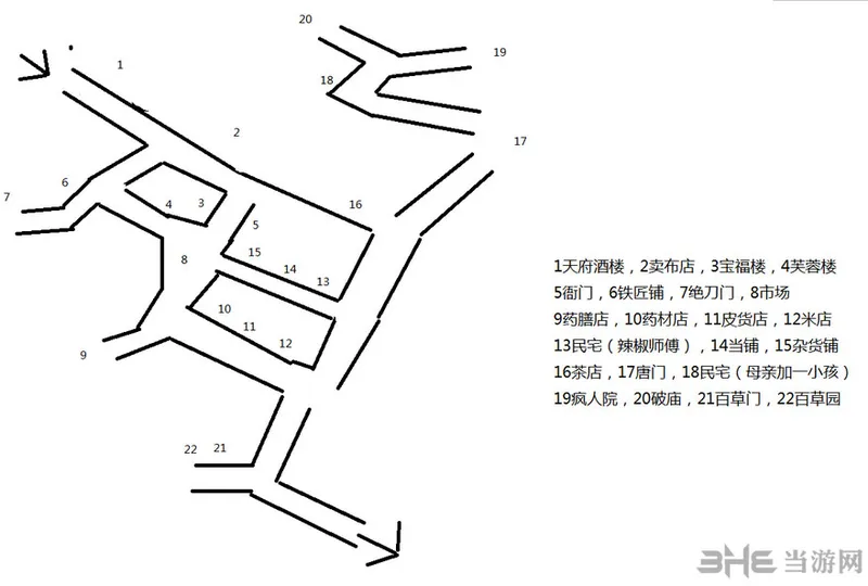 侠客风云传手绘成都标注地图 路痴