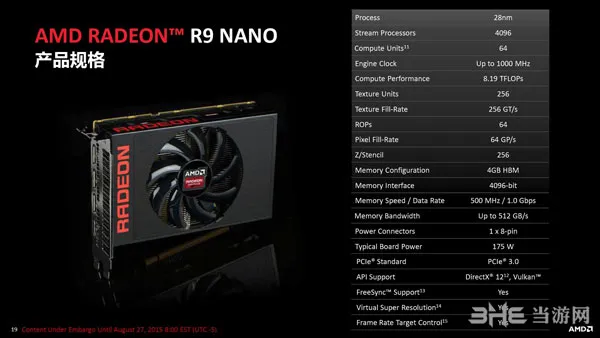 最短旗舰显卡AMD R9 Nano正式上市 起价5099元