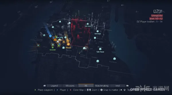《全境封锁》最新游戏资料显示地图
