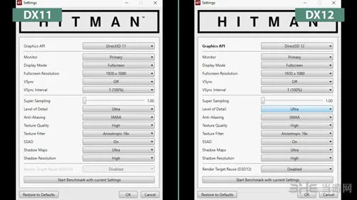 《杀手6》DX11/DX12对比视频公布 并无太大差别