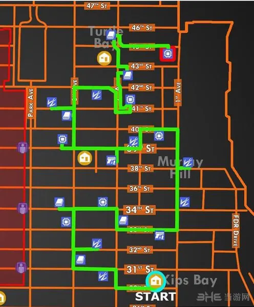 全境封锁白区材料收集路线图 东部