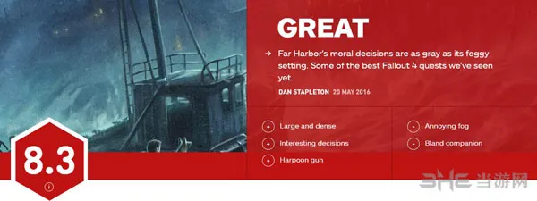 辐射4港湾惊魂DLC IGN评分8.3分 最精彩的故事线