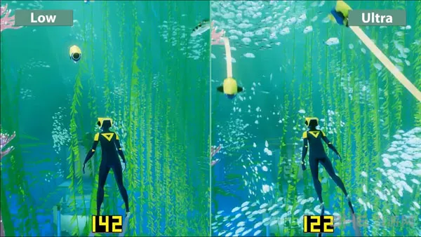 《Abzu》高低配画面效果有什么差别 游戏高低画质比较视频