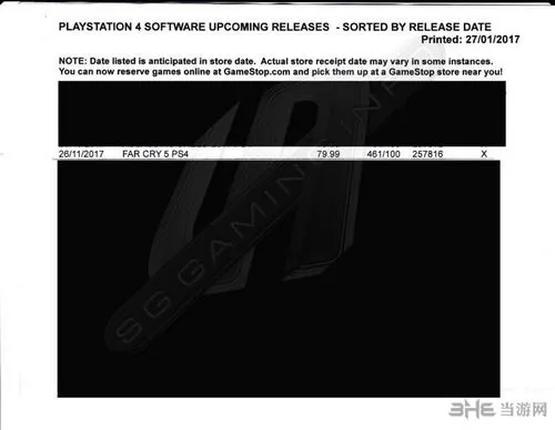 《孤岛惊魂5》发售日期曝光 或将在17年11月发布PS4版