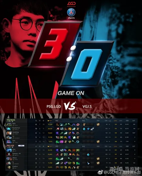 DOTA2中国LGD战队3：0击败VG.JS 勇夺长沙MDL冠军