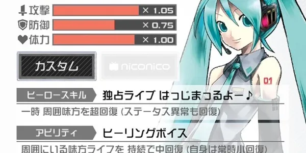 战斗天赋解析系统初音未来角色介绍