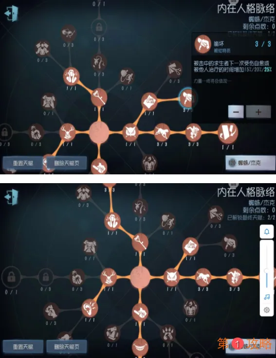 第五人格天赋页介绍 第五人格蜘蛛