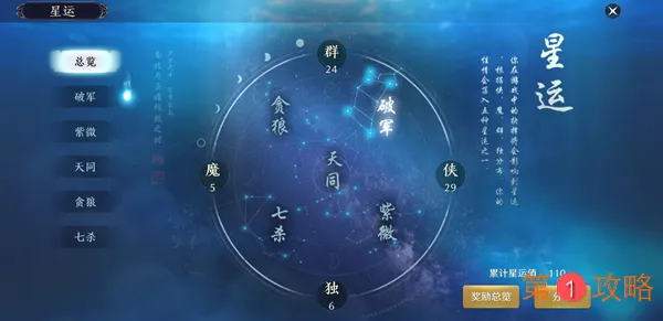 天涯明月刀手游星运系统攻略 四属