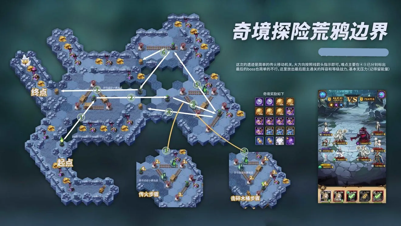 剑与远征荒鸦边界攻略 荒鸦边界路线图分享