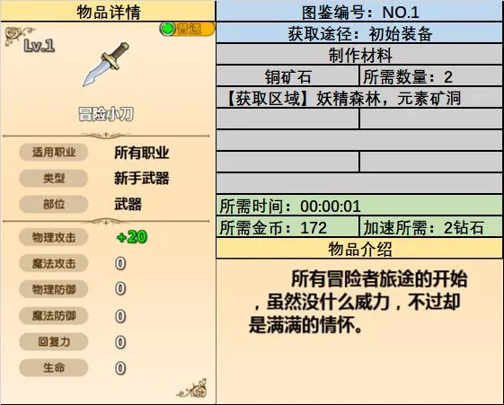 超冒险小镇物语全装备图鉴 全装备制作材料及作用详解